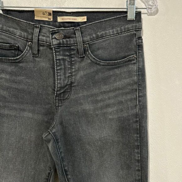 Levi’s Women’s 311 Shaping Skinny Jeans Gray Wash Size 27x28 - Picture 8 of 9